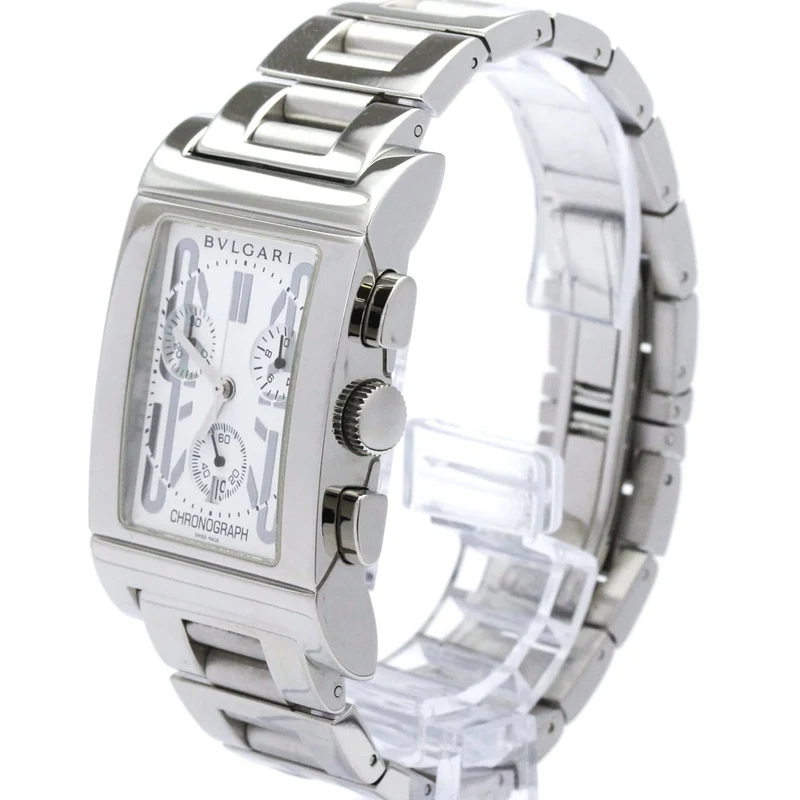 Bvlgari Bvlgari Rettangolo - Stainless steel quartz chronograph watch