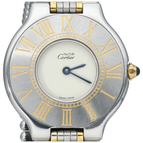 Cartier Must 21 - Yellow gold and steel watch