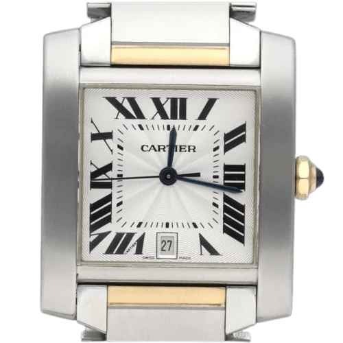 Cartier Tank Française GM - Yellow gold and steel watch