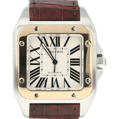 Cartier Santos 100 XL - Steel and yellow gold watch