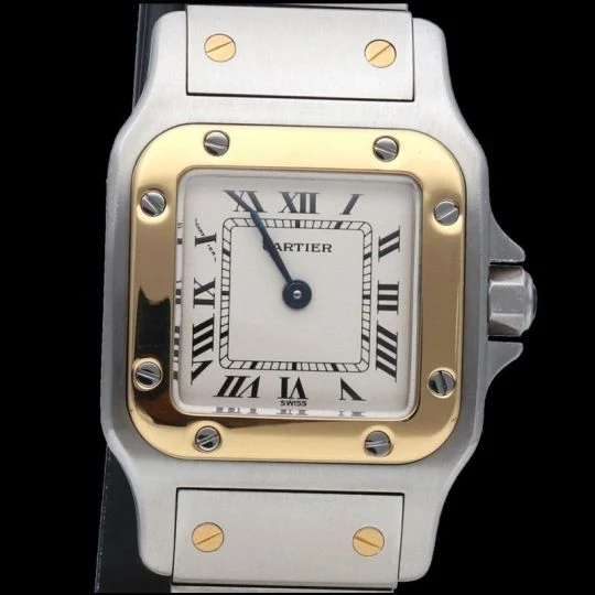Cartier Santos - Ladies' watch in 18 ct yellow gold and steel