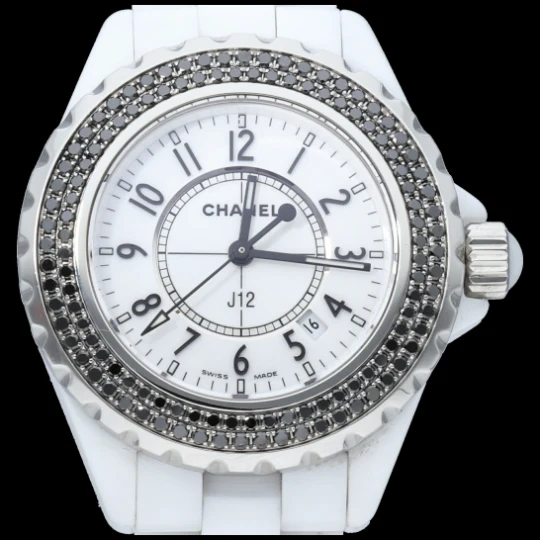 Chanel J-12 - Ceramic watch with diamonds