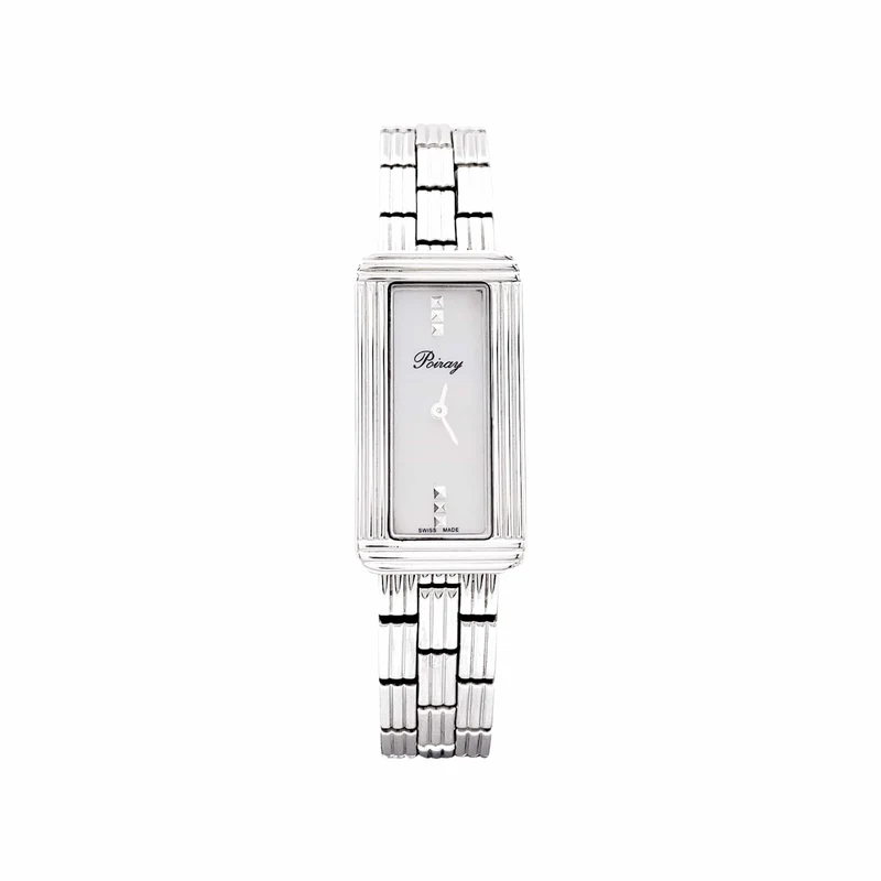 Poiray Ma Baguette - Steel and mother-of-pearl watch