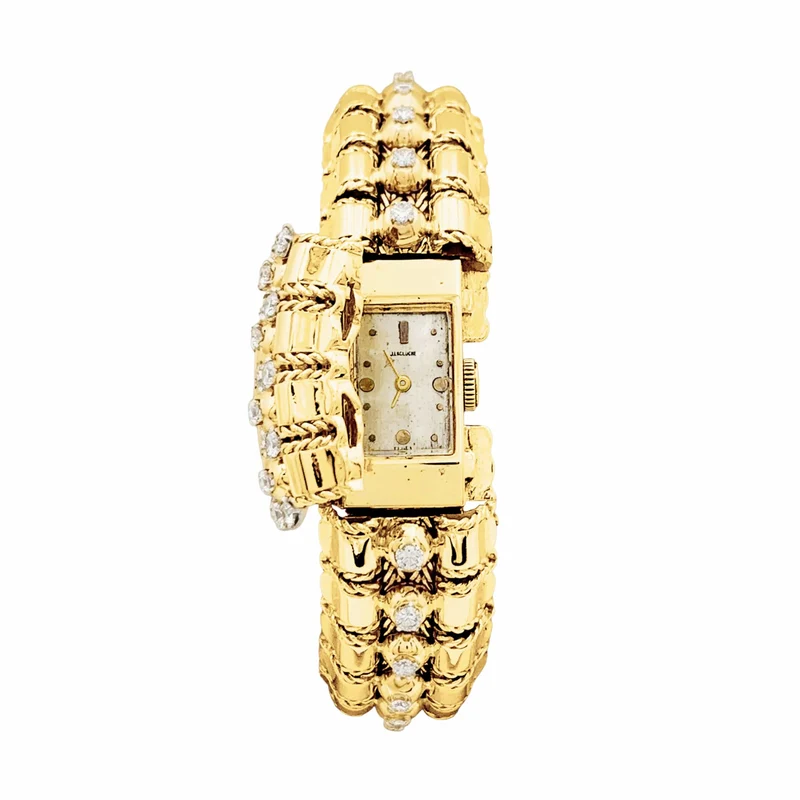 Lacloche - Secret bracelet watch in yellow gold and diamonds