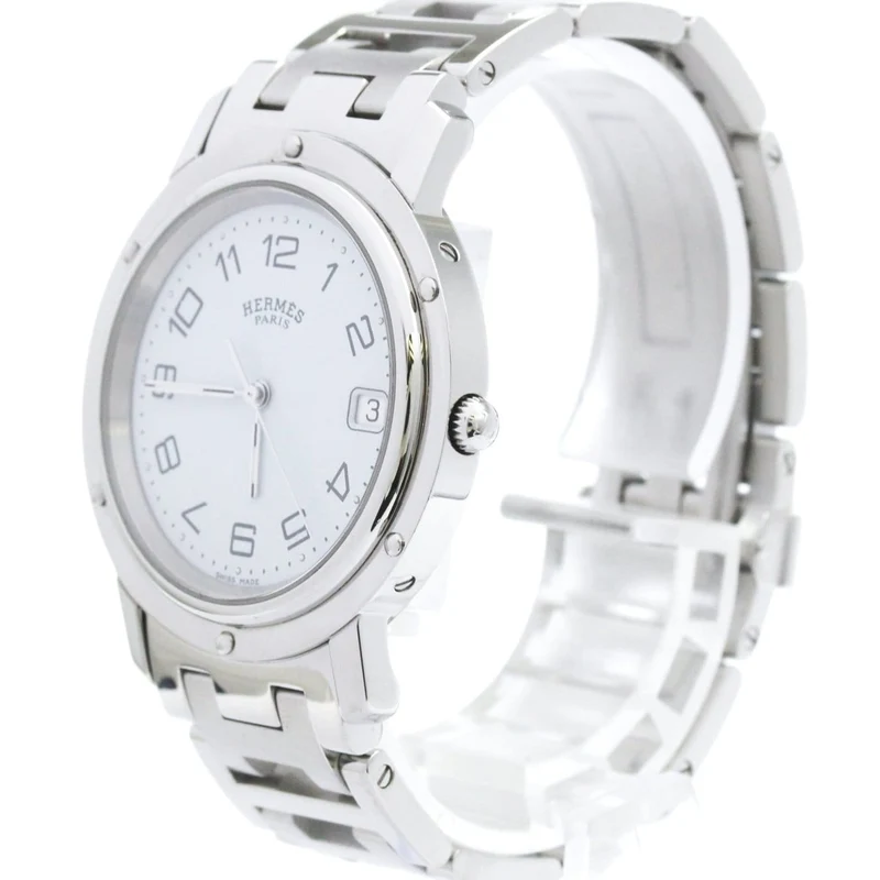 Hermès Clipper - Quartz watch in stainless steel
