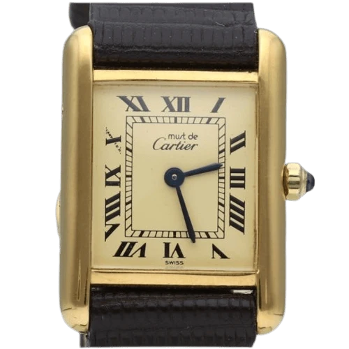Cartier Tank silver-gilt - Gold-plated watch