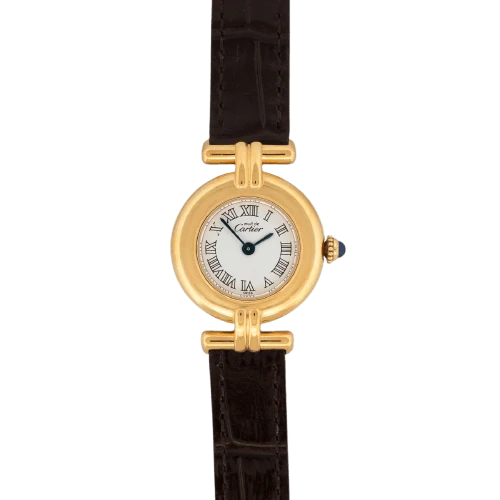 Cartier Box Must - Watch with an silver-gilt ivory dial