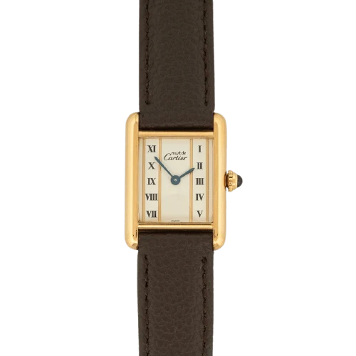 Cartier Tank Must - SM watch in silver-gilt ivory dial