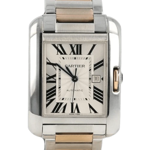 Cartier Tank English - Rose gold and steel watch