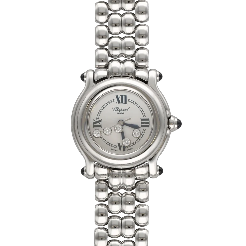 Chopard Happy Sport - Women's watch in steel and diamonds