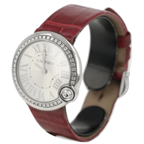 Cartier White Balloon - Steel and diamond quartz watch