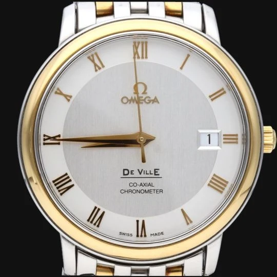 Omega De Ville Prestige - Yellow gold and steel watch