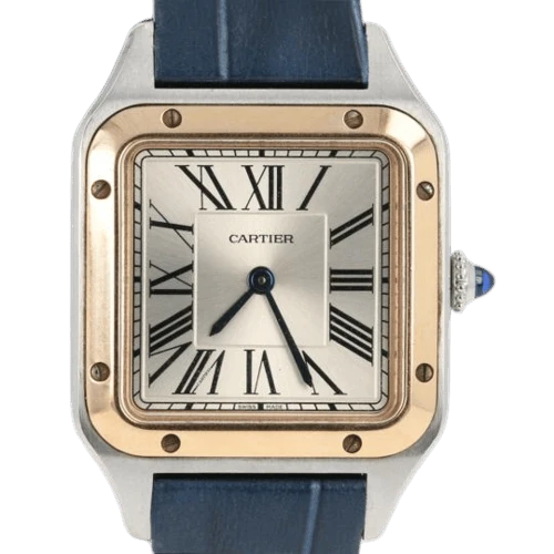 Cartier Santos Dumont - Steel and rose gold watch