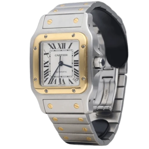 Cartier Santos Galbée XL - Montre en or jaune et acier