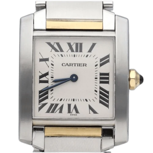 Cartier Tank Française - Montre en or jaune et acier