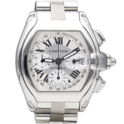 Cartier Roadster - Montre chronographe en acier