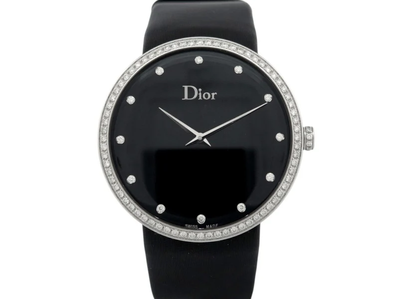 Dior La D de Dior - 38 mm watch in steel and diamonds