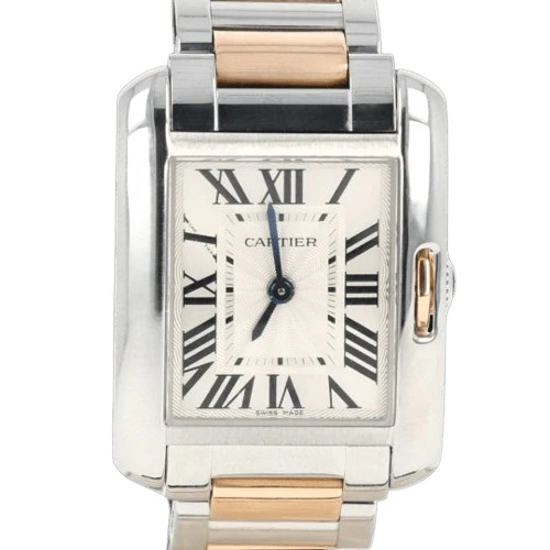 Cartier Tank English - Rose gold and steel watch
