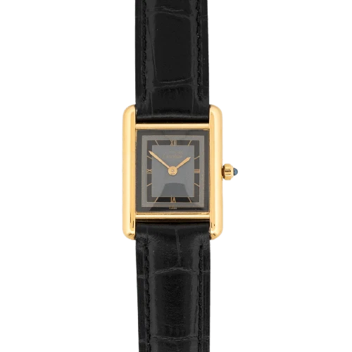 Cartier Tank Must - SM watch with silver-gilt gray dial