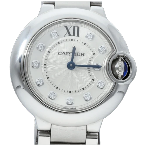 Cartier Ballon Bleu - Steel and diamond watch