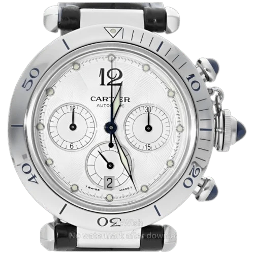 Cartier Pasha - Steel chronograph watch