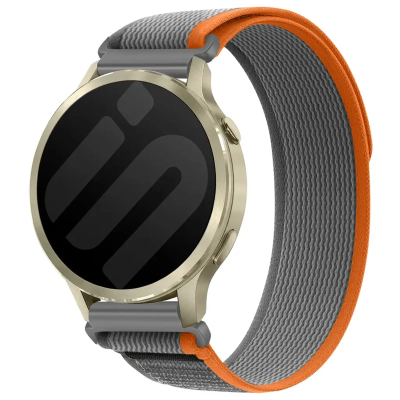 Correa nylon trail Garmin Forerunner 255 (gris/naranja)
