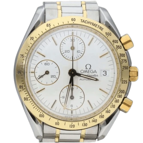 Omega Speedmaster Date - Yellow gold and steel watch