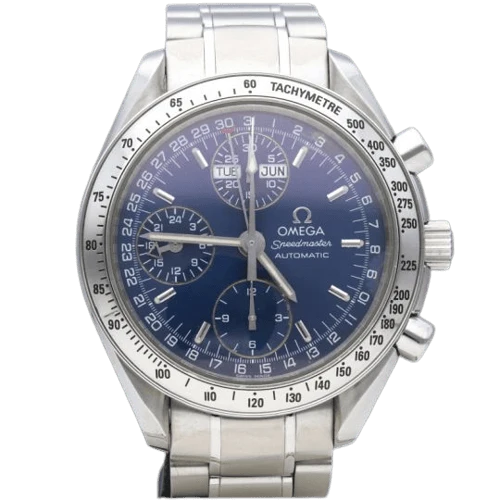 Omega Speedmaster Day-Date - Steel chronograph watch