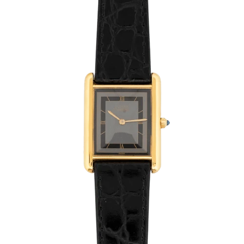 Cartier Tank Must - LM Watch in silver-gilt, gray dial