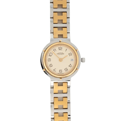 Hermès Clipper - Steel and gold-plated SM watch
