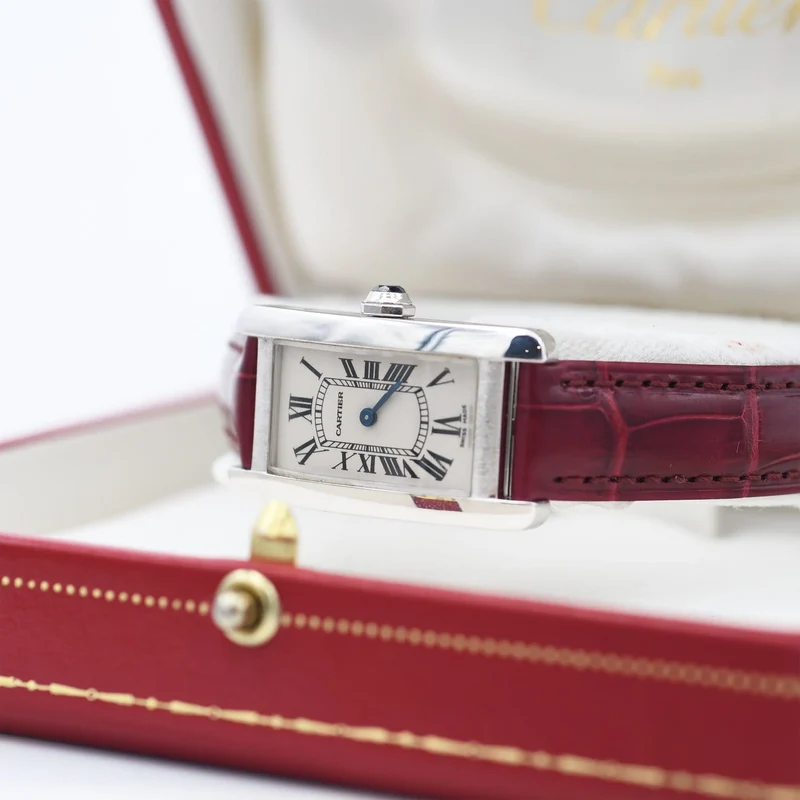 Cartier Tank American - 1713 watch in white gold