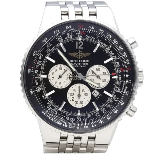 Breitling Navitimer - Yellow gold and steel chronograph watch