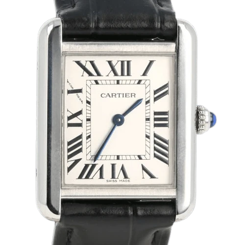 Cartier Tank Solo - Quartz watch with leather strap