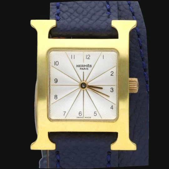 Hermès H Hour - Gold-plated watch