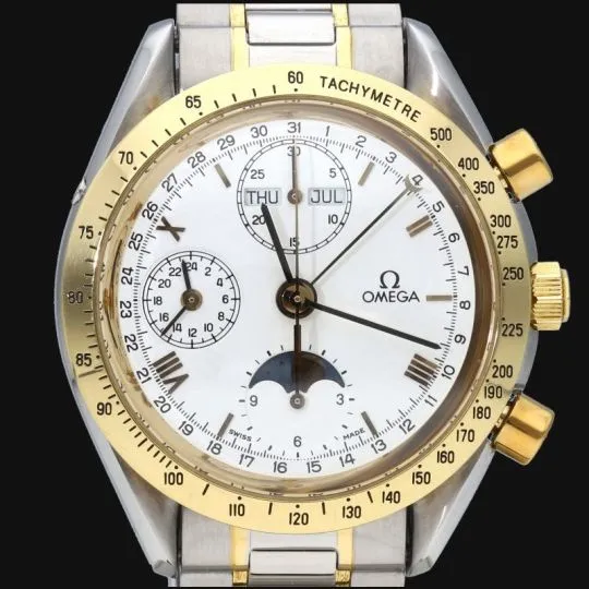 Omega Speedmaster - Automatic Day Date watch in yellow gold and steel