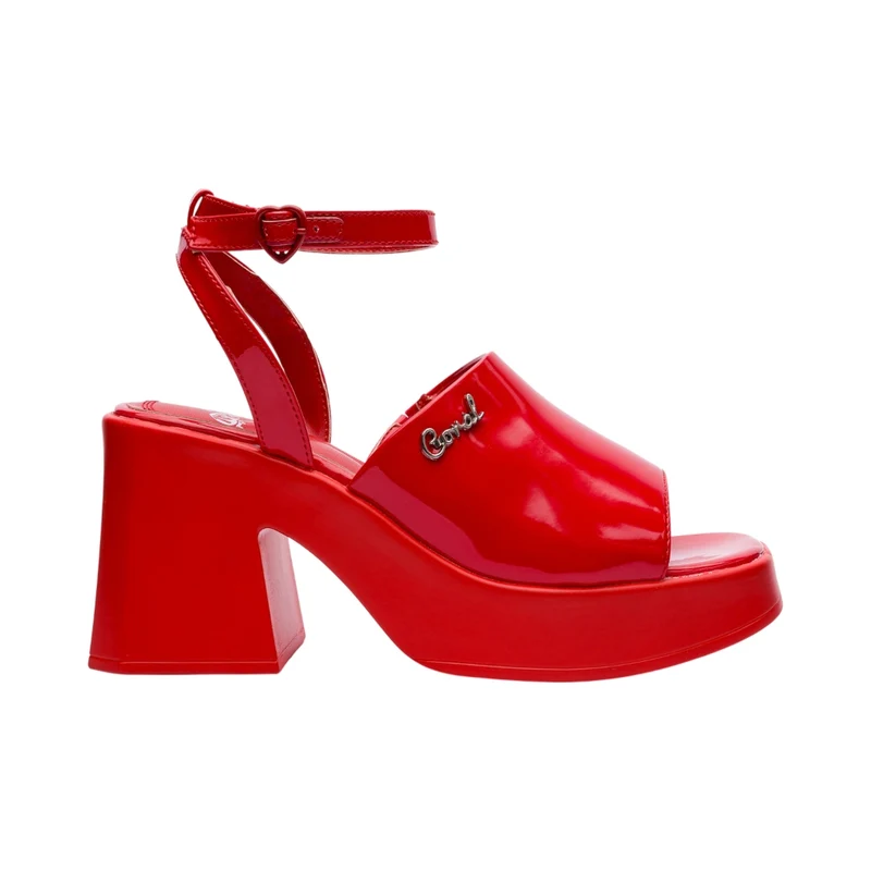 Coral Sandalia Poker 2 Pat Rojo, para Mujer
