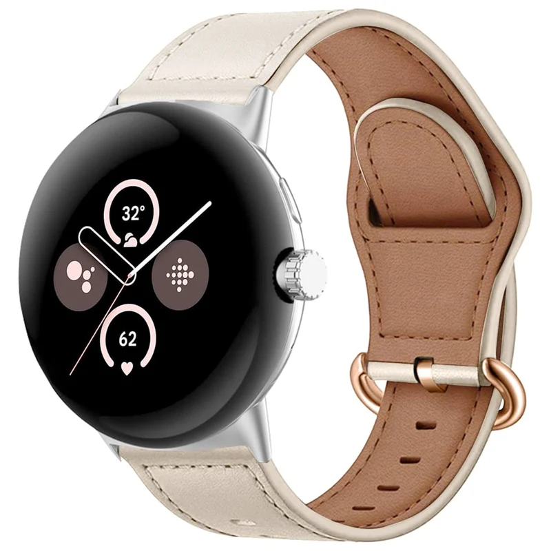 Correa cuero con hebilla Google Pixel Watch 5 - 41mm (beige)
