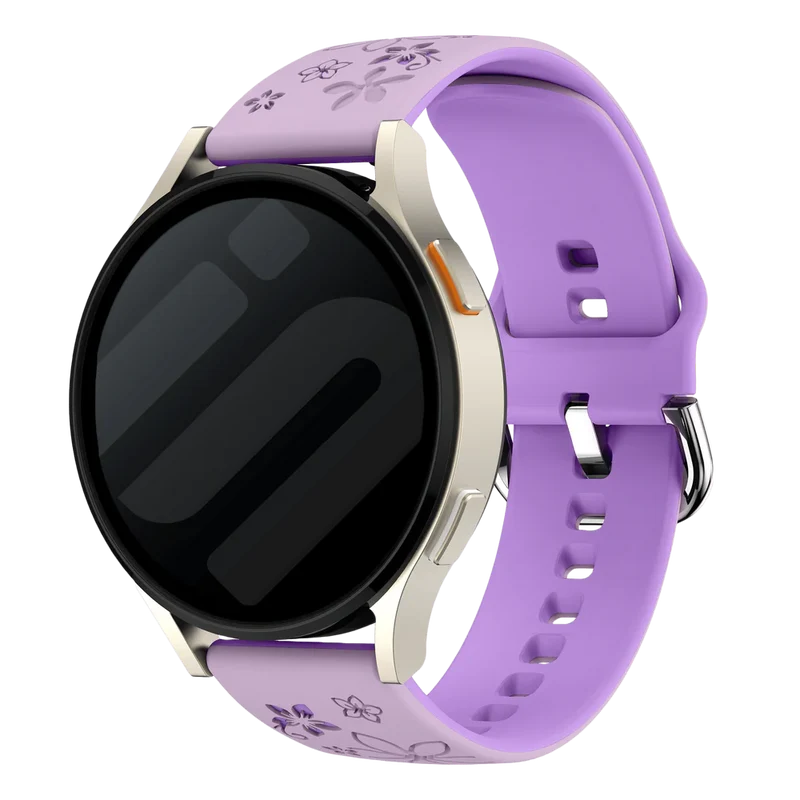 Correa silicona con flores Zenwatch Venice Pro (lavanda/púrpura)