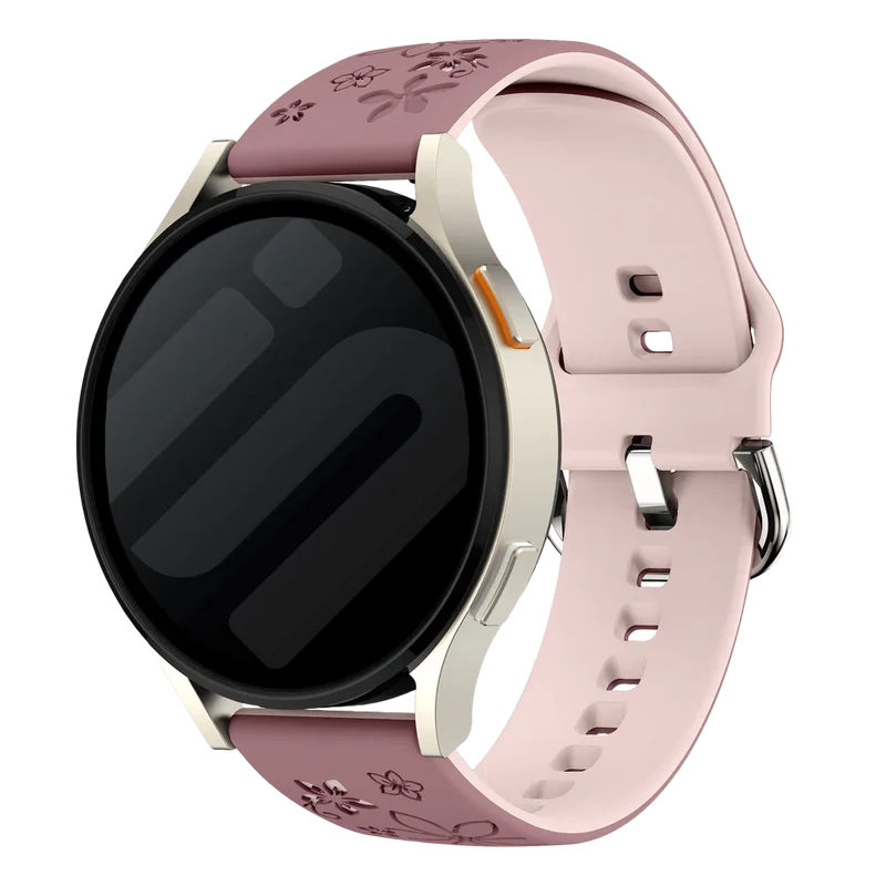 Correa silicona con flores Zenwatch Venice Pro (morado/rosa claro)