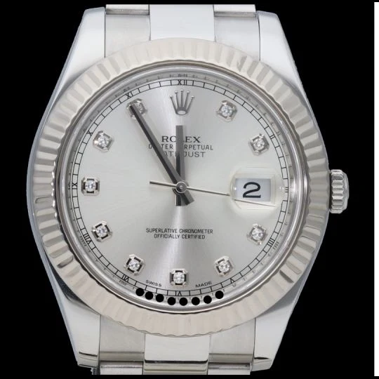 Rolex Datejust - 41 mm watch in steel and diamonds