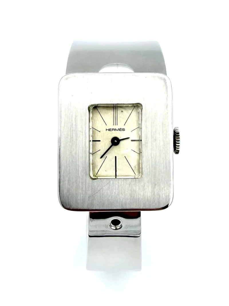 Hermès - Vintage watch in silver with mechanical movement