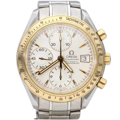 Omega Speedmaster - Chronograph watch in yellow gold and steel