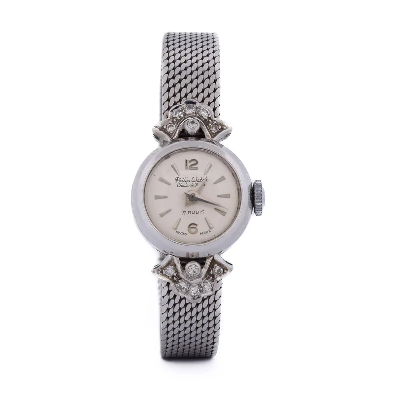 Philip Watch - 18 ct gold and diamond bracelet watch