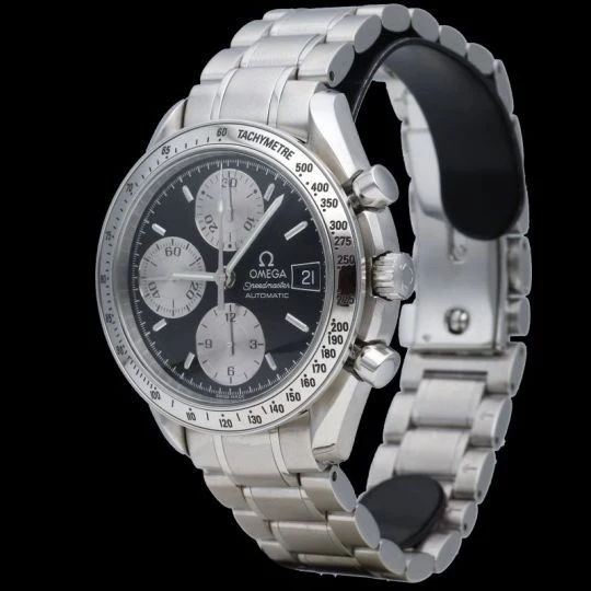 Omega Speedmaster Date - Steel chronograph watch