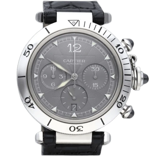Cartier Pasha - Steel chronograph watch