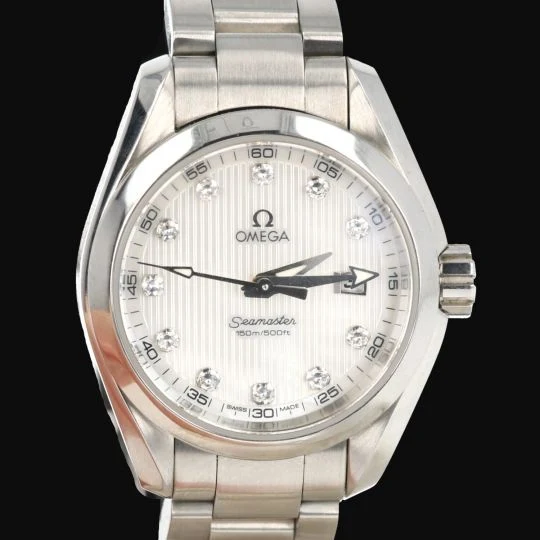 Omega Seamaster Aqua Terra - Women's watch in steel and diamonds