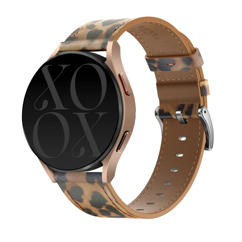 xoxo Wildhearts Correa cuero Garmin Forerunner 55 (Leopardo)