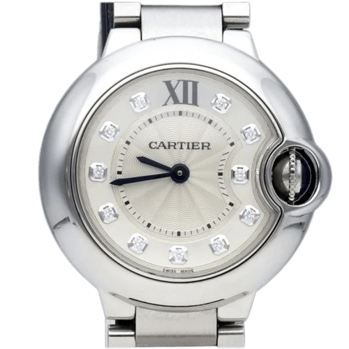 Cartier Ballon Bleu - Steel and diamond watch