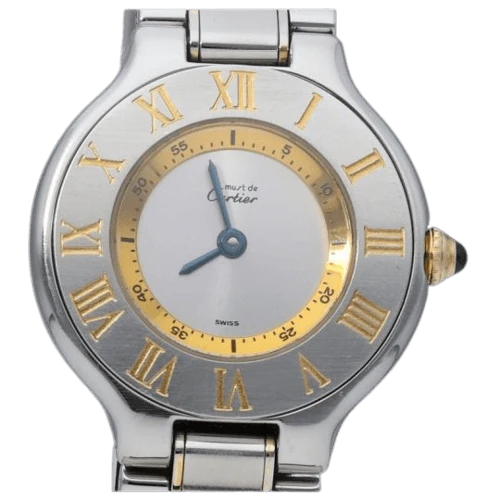Cartier Must 21 - Yellow gold and steel watch