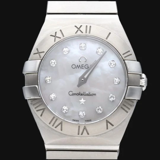 Omega Constellation - Women's watch in steel and diamonds